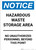 Notice: Hazardous Waste Storage Area No Unauthorized Personnel - Portrait Wall Sign