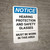 Notice: High Noise Area Wear Ear Plugs - Portrait Wall Sign