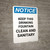 Notice: Equipment in Your Dept Must be Cleaned After Work - Portrait Wall Sign