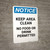 Notice: Keep Closed - Cross Contamination ANSI - Portrait Wall Sign