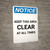 Notice: Keep This Area Clear - Portrait Wall Sign