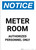 Notice: Meter Room Authorized Personnel Only - Portrait Wall Sign