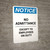 Notice: No Admittance To Server Room Without Authorization - Portrait Wall Sign