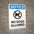 Notice: No Dogs Beyond This Point with Icon - Portrait Wall Sign
