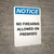 Notice: No Firearms Allowed Premises with Icon - Portrait Wall Sign