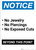 Notice: No Jewelry, Piercings, or Exposed Cuts Beyond This Point Bold - Portrait Wall Sign