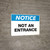 Notice: No Passengers - Portrait Wall Sign