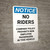 Notice: No Riders - Portrait Wall Sign
