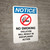 Notice: No Smoking Eating Or Drinking In This Area with Icons - Portrait Wall Sign