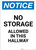 Notice: No Storage Allowed In Hallway - Portrait Wall Sign