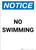 Notice: No Swimming - Portrait Wall Sign