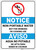 Notice: Non Potable Water Bilingual Spanish ANSI with Icon - Portrait Wall Sign