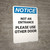 Notice: Not an Entrance - Portrait Wall Sign