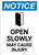 Notice: Open Slowly May Cause Injury Door Icon - Portrait Wall Sign