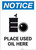 Notice: Place Used Oil Here with Graphic - Portrait Wall Sign