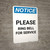 Notice: Please Ring Bell - Portrait Wall Sign