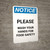 Notice: Positively No Admittance Except to Employees - Portrait Wall Sign