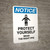 Notice: Protective Clothing Required In This Area - Portrait Wall Sign