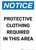 Notice: Protective Clothing Required In This Area - Portrait Wall Sign
