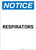 Notice: Respirators - Portrait Wall Sign