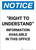 Notice: Right To Understand Information Available - Portrait Wall Sign
