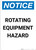 Notice: Rotating Equipment Hazard - Portrait Wall Sign