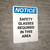 Notice: Safety Glasses Required No Open Toe Or Open Heel Shoes - Portrait Wall Sign