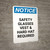 Notice: Safety Glasses Safety Shoes Required - Portrait Wall Sign
