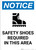 Notice: Safety Shoes Required In This Area with Icon - Portrait Wall Sign