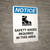 Notice: Safety Shoes Required In This Area - Portrait Wall Sign