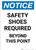Notice: Safety Shoes Required Beyond This Point - Portrait Wall Sign