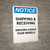 Notice: Shipping & Receiving Night Bell - Portrait Wall Sign