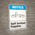 Notice: Sprinkler Valve Keep Open - Portrait Wall Sign