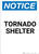 Notice: Tornado Shelter - Portrait Wall Sign