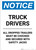 Notice: Truck Drivers All Dropped Trailers Must Be Chocked - Portrait Wall Sign