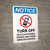 Notice: Turn Off Cellular Phones Two Way Radios No Cellphone Icon - Portrait Wall Sign
