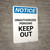 Notice: Unauthorized Persons No Permitted Beyond This Point - Portrait Wall Sign