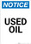 Notice: Used Oil - Portrait Wall Sign