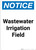Notice: Wastewater Irrigation Field - Portrait Wall Sign