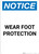 Notice: Wear Foot Protection - Portrait Wall Sign