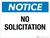Notice: No Solicitation - Wall Sign