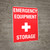 Emergency Equipment Storage - Wall Sign