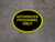 Authorized Personnel Only Black Floor Sign