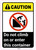 Caution: Do Not Climb on or Enter This Container ANSI with Graphic - Wall Sign