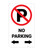 No Parking with Arrows - Floor Marking Sign