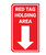 Red Tag Holding Area with Arrow - Floor Marking Sign