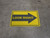 Look Right Arrow - Floor Marking Sign