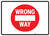 Wrong Way Icon - Floor Marking Sign