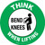 Think Bend Knees When Lifting Floor Sign