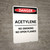 Acetylene No Smoking No Open Flames - Portrait Wall Sign